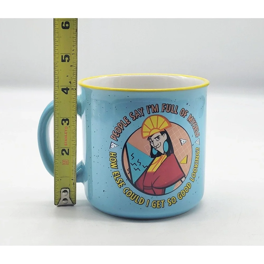 Disney Emperors New Groove Kuzco Camper Mug Silver Buffalo Full Of Myself 20 Oz
